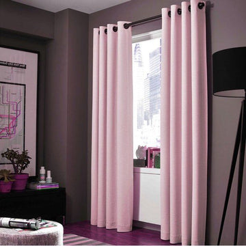 Fancy Velvet Blackout Curtains-baby pink