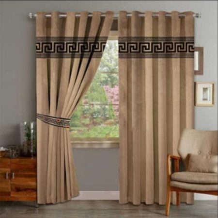 Fancy Velvet Curtains with Laser Cut Border
