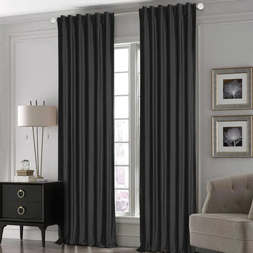 Fancy Velvet Blackout Curtains-Dark grey