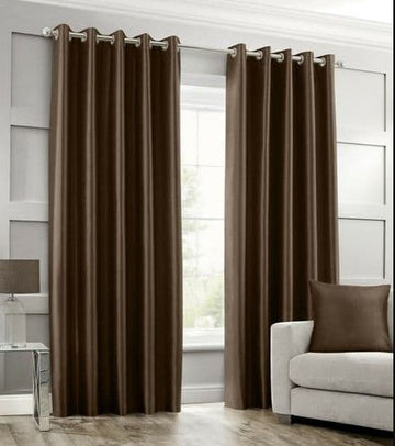 Fancy Velvet Blackout Curtains-Brown