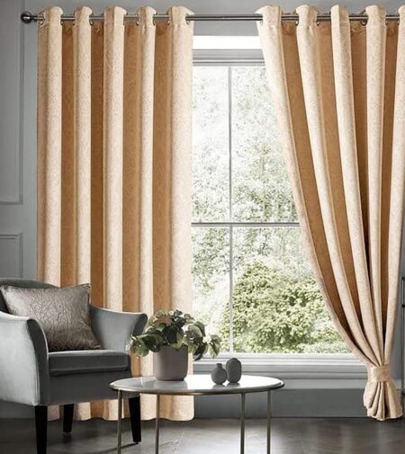 Fancy Velvet Blackout Curtains-Off white