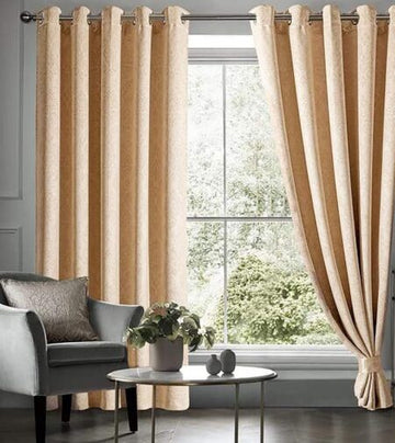 Fancy Velvet Blackout Curtains-Off white