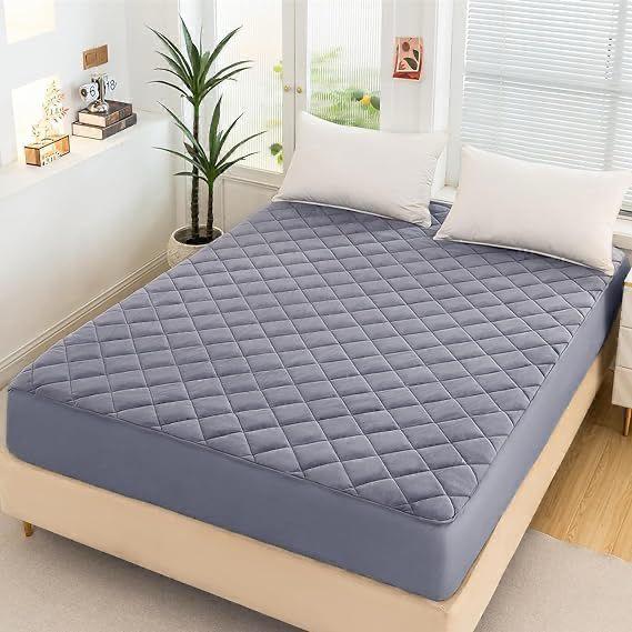 Quilted Waterproof Mattress Cover – Breathable, Washable & Fitted Protector in Pakistan-King size