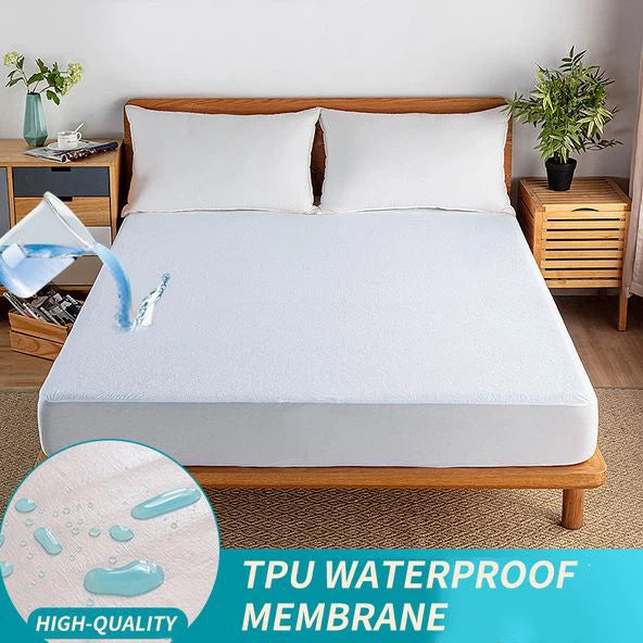 Premium Terry Waterproof Mattress Protector-White